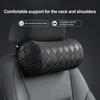 Car Headrest Pillow for Driving Faux Leather Memory Foam Ergonomic Neck Support Universal Fit Head Rest Travel Cushion for Most Vehicles