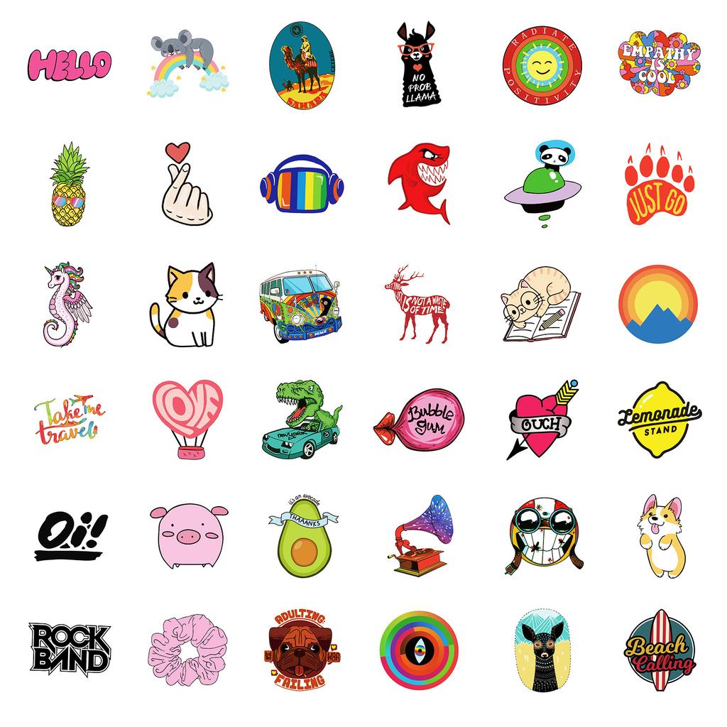 100 Rocket Mix And Match Series Graffiti Stickers Diy Mobile Phone Case Skateboard Guitar Helmet Ice