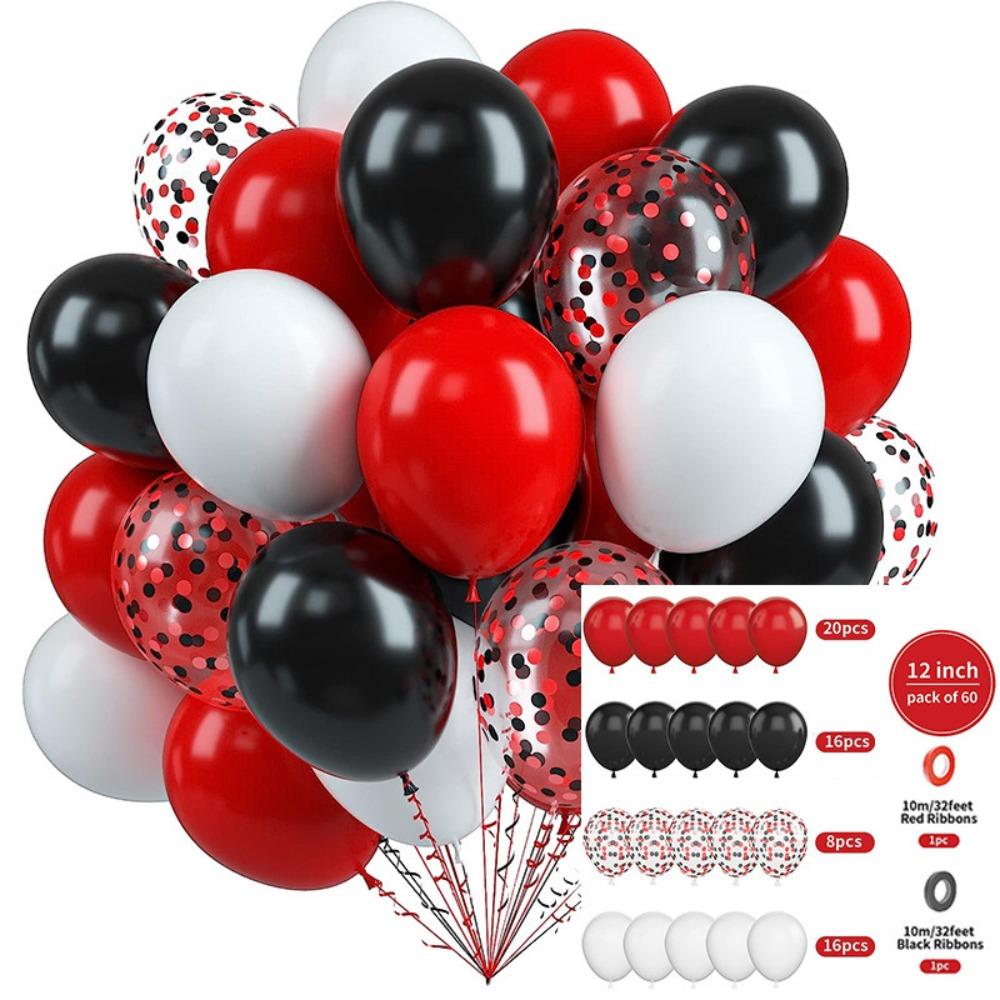 Party Balloon 12 Inch 60pcs Latex Balloon Set Birthday Party Opening Scene Props Metal Sequined Balloon