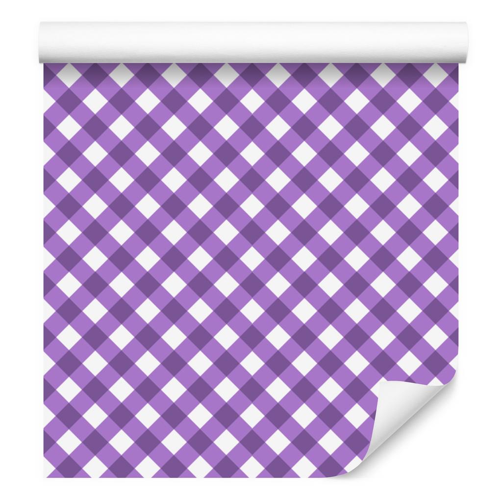 Purple Checkered Wallpaper for Living Room and Bedroom 50x1000