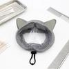 Breathable Mesh Cat Grooming Hood Cute Cat Ear Anti Scratch Anti Bite Stress Reduction Pet Hat for Nail Trim Bath