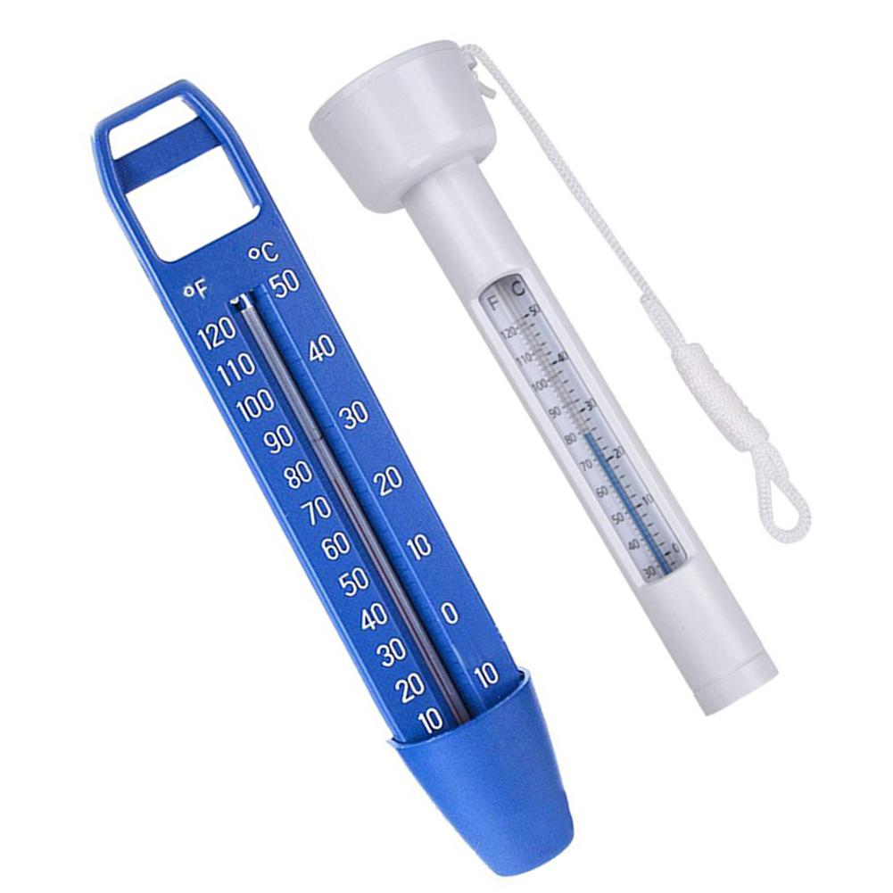 25cm 4cm Pool Thermometer Set Floating Water Temp Gauge Blue Long White Compact Accurate Reading Outdoor Spa Monitor Tool Kit