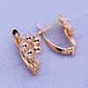 MINTHA Flower Clip Earrings Trendy Rose Gold Color Fashion Jewelry Cubic Zirconia Geometry Earrings For Women Bridal Geometry Earrings