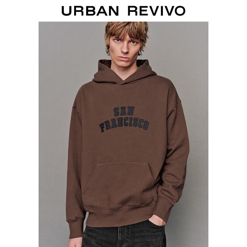 

UR Men s Amber Flow Letter Print Hooded Sweatshirt L