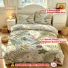 Duvet Cover Set 3Pcs Botanical Fern Leaf Print Soft Microfiber Bedding with Pillowcases Minimalist Bedroom Decor