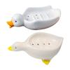 Unique Duck Shape Soap Holder Drain Ceramic Soap Rack Storage Tray Modern Soap Holder Container with Draining Enduring