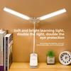 USB Rechargeable Clip-On LED Desk Lamp - Eye-Caring Reading Light for Students, Dorm/Bedroom Portable Small Study Lamp