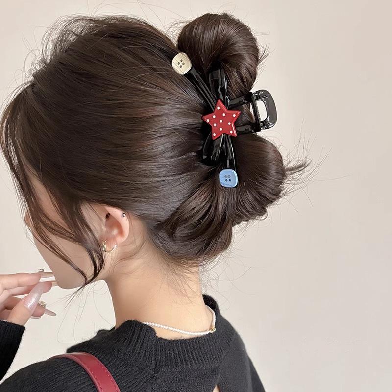 Elegant Large Hair Claw Clip for Thick Hair - High-End Korean Updo Shark Clip