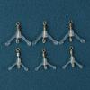 50Pcs Y-Shaped Swivel Ring Fishing Subline Splitter Space Beans Three-Fork Fishing Tackle Connector Wire Clamps Silica Gel