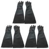 3X Sand Blasting Gloves For Sandblast Cabinet Gloves 60X20cm