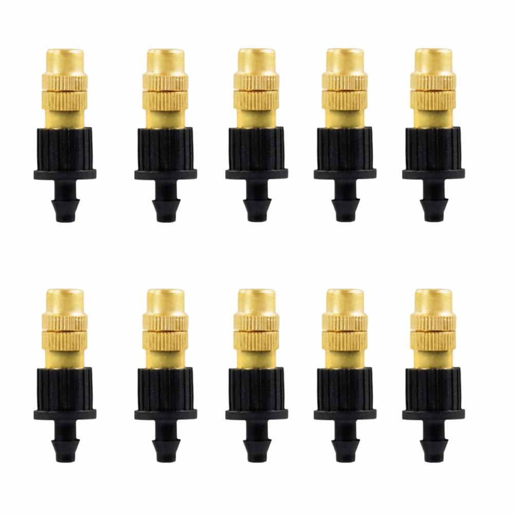 10Pcs Atomizing Design Misting Nozzles Adjustable Spray Garden Sprinklers Plant Watering