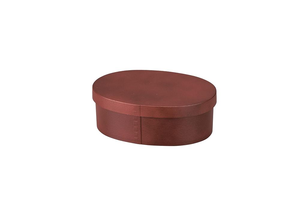Tatsumiya HAKOYA Bentwood Lunch Floral Garden Made in Japan Box, Small, Antibacterial, Red, Design, 303704,