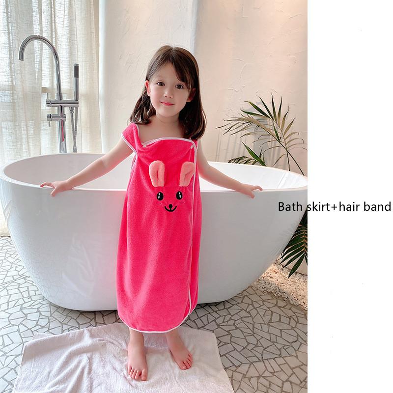 Premium Children'S Bath Towel High-End Children'S Slip Dress Soft Towel Bathrobe Absorbent Bathrobe For Children Ages 3 To 15