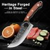Edelstahl Hackmesser Ausbeinmesser Geschmiedetes Küchenchefmesser Fleisch Fisch Obstmesser Professionelles Metzgeresser mit Abdeckung
