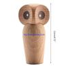 652F Lovely Owl Bird Animal Figurines Wooden Tabletop Shelf Statues Living Room Decor