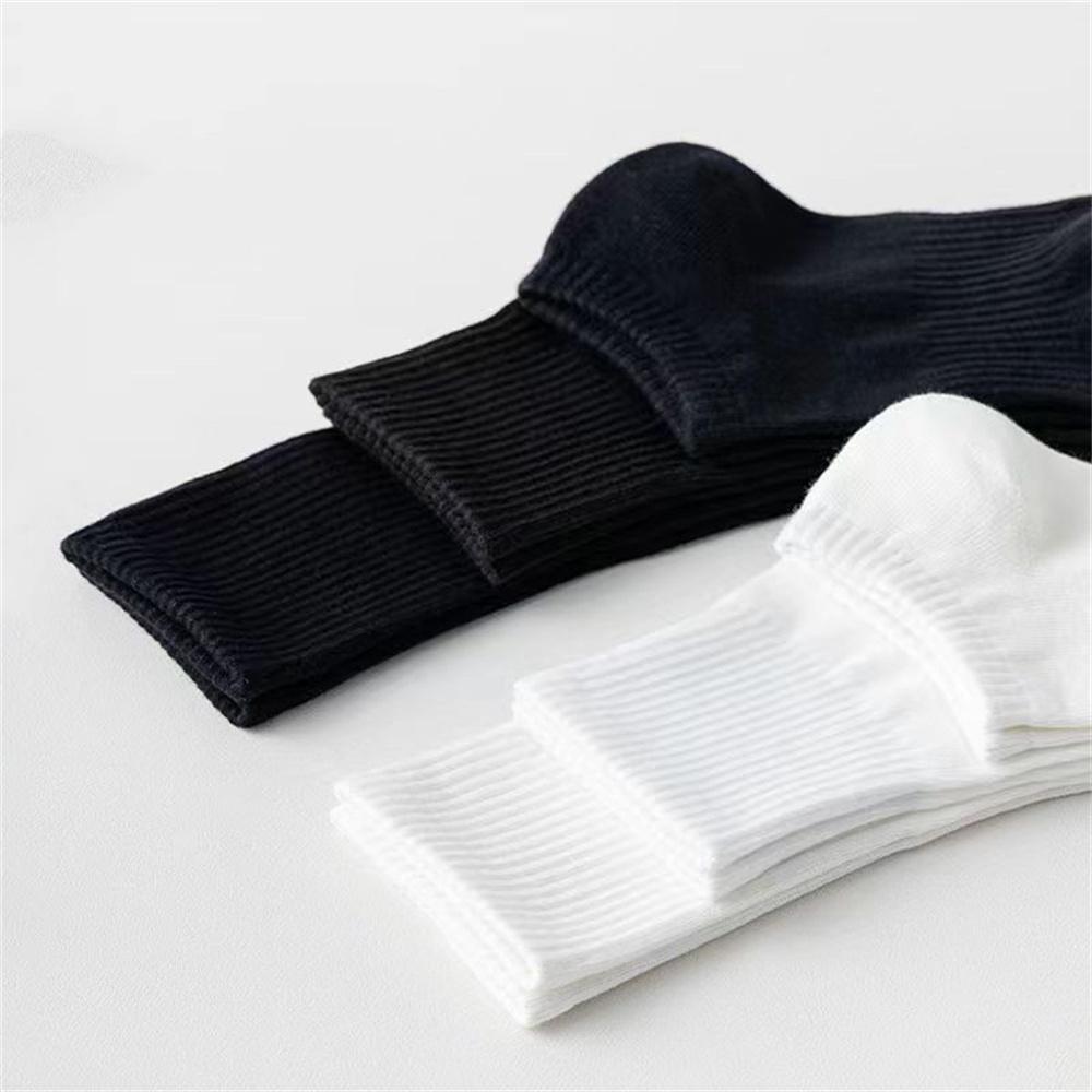 4 Pairs Classic White Black Ankle Socks Business Men Cotton Causel Socks Soft Breathable Summer Autumn Male Boat Socks