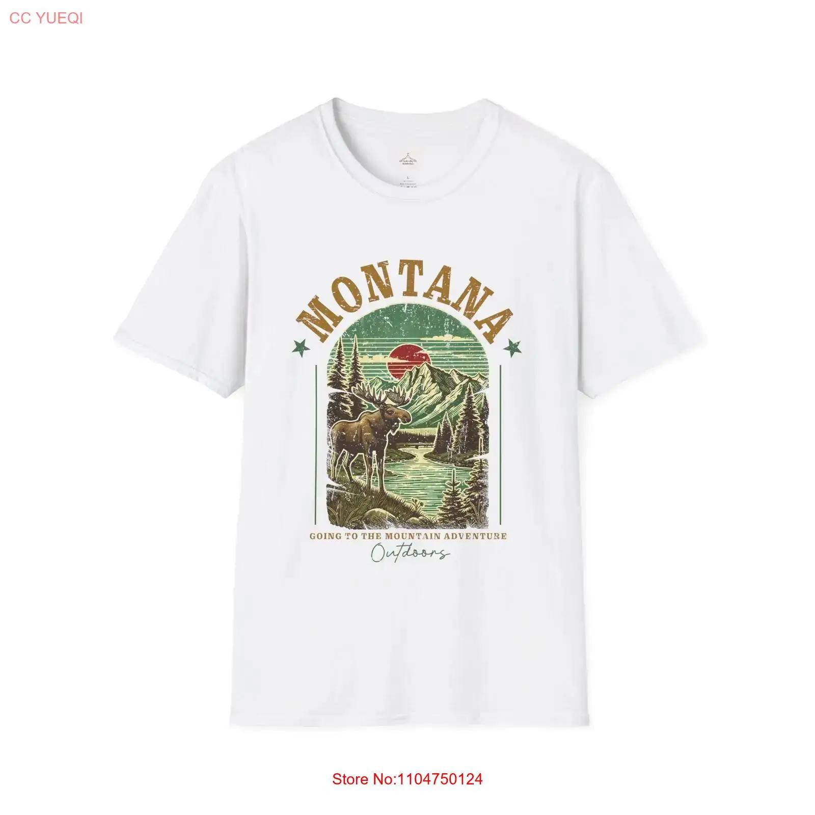 

Montana Adventure Softstyle T Shirt Nature Outdoor vintage Washed streetwear Stretched graphic Breathable Soft Comfortable 5XL різнокольоровий