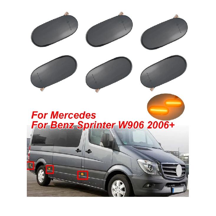 

Dynamic LED Side Marker Light Side Repeater Lamp Turn Signal Light Panel Lamp For Volkswagen Crafter 2006 For Benz Sprinter W906 Black 3PAIR