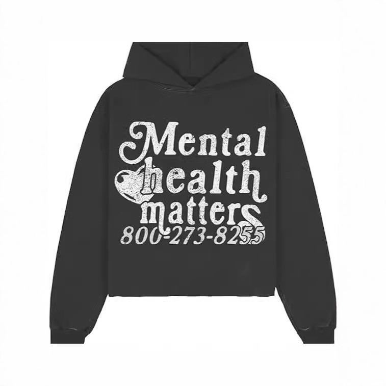 Vintage Hip Hop Punk Street Print M Hoodie Top Sweater
