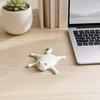 3D Printed Melting Cat Figurine Lazy Flattened Sleeping Cat Statue with Matte White