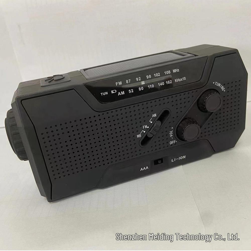 Solar Hand-Cranked Multi-Function Emergency Radio for Outdoor Use