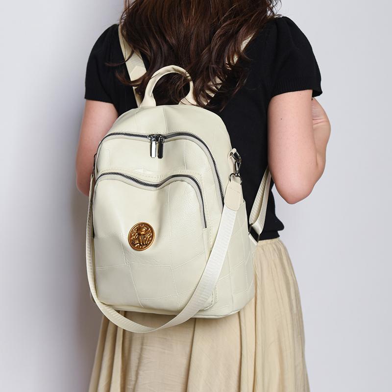 Мягкий кожаный женский рюкзак — фото 7