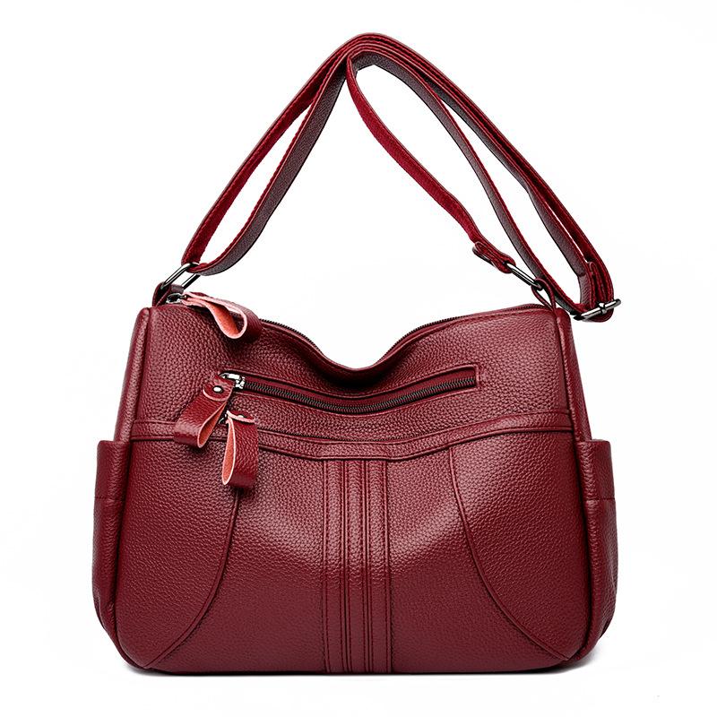 Simple Women's Bag Soft Leather Large-capacity Crossbody Bag Fashionable Single-shoulder Tote Bag