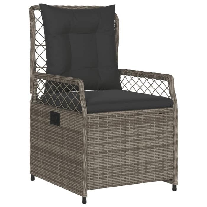 VidaXL Ensemble à manger de jardin 5 pcs coussins gris résine tressée 3262987