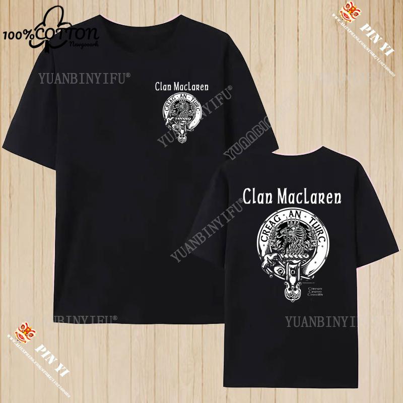 Harajuku Clan Fraser of Lovat Clansman’s Crest Badge Print Summer Trending Unisex T Shirt 100% Cotton O-neck Short-sleev