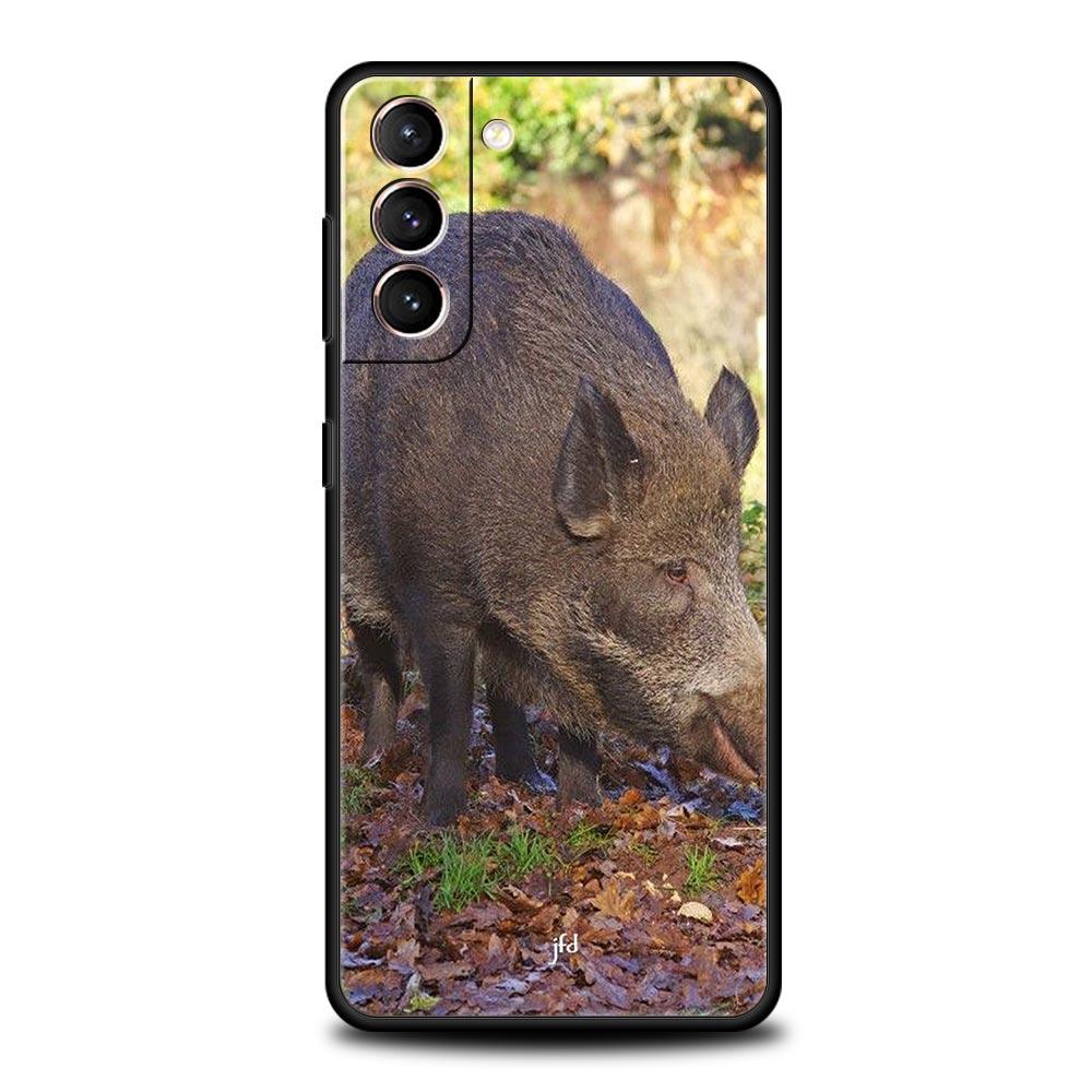 Animal Wild Boar Phone Case For Samsung Galaxy S25 Edge S24 S23 S22 S21 Ultra S20 FE 5G S10 S10E S9 Plus Soft TPU Cover