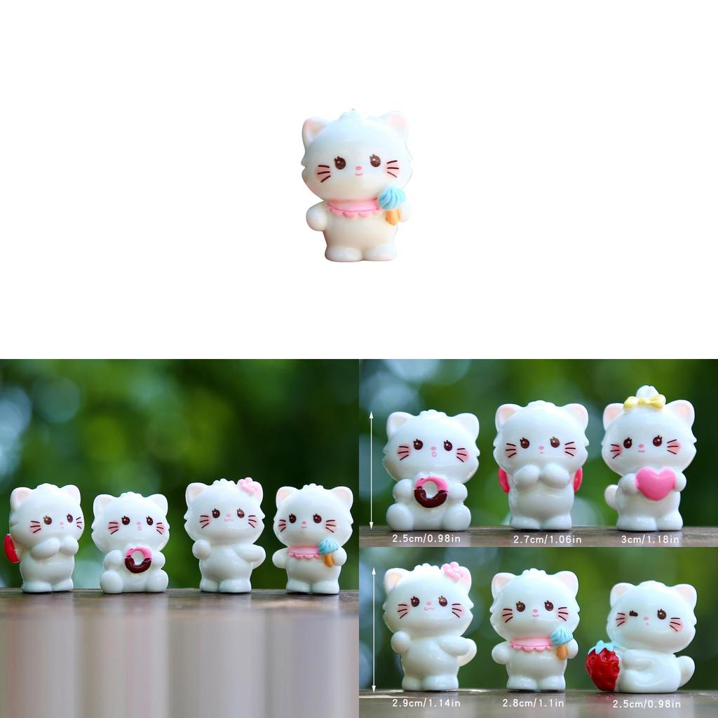 Resin Cat Miniature Collectible Figurine With Diy Landscape Decor For Kids And Adults