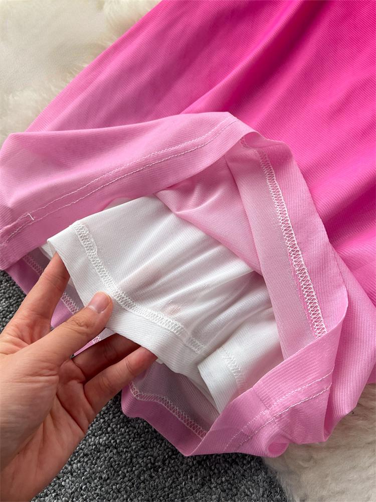 Gradient Sexy šaty bez ramínek bez záda skládací dámské bez rukávů bez zad Elegantní Slim Fit bodycon letní šaty Elegantní večerní oblečení