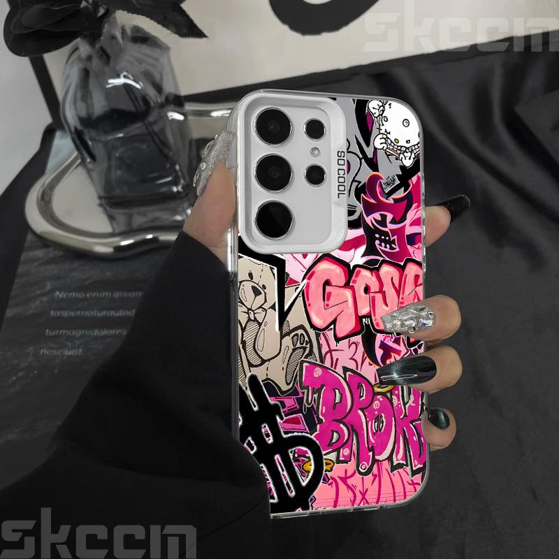 Street Classic Graffiti Print Case For Samsung Galaxy S20 S21 S22 S23 S24 S25 Ultra Plus FE A55 A54 A15 A35 A34 A35 A53 Cover