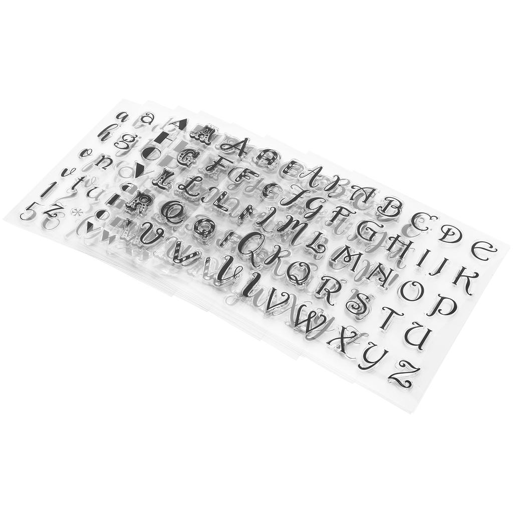 8Pcs Brief Transparent Stempel Klar Zeichnung Scrapbooking Hand Konto Handwerk Dekorationen