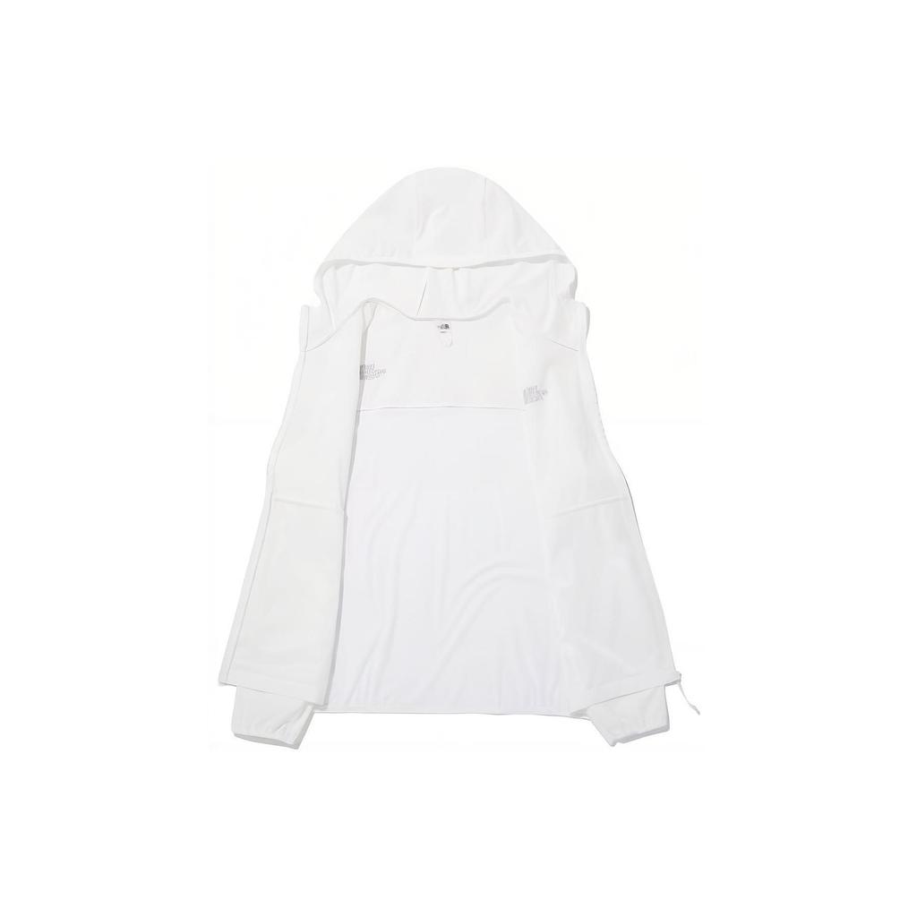 The North Face Solid Color Logo Print Zip-Up Hooded Jacket Unisex jackets White NJ5JP05K