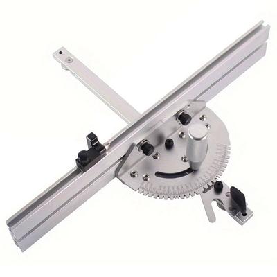 DIY Auxiliary Tool Push Handle Adjustable Angle Disc Slide Aluminum Push Ruler Bandsaw Inverted Trim Woodworking 410Mm