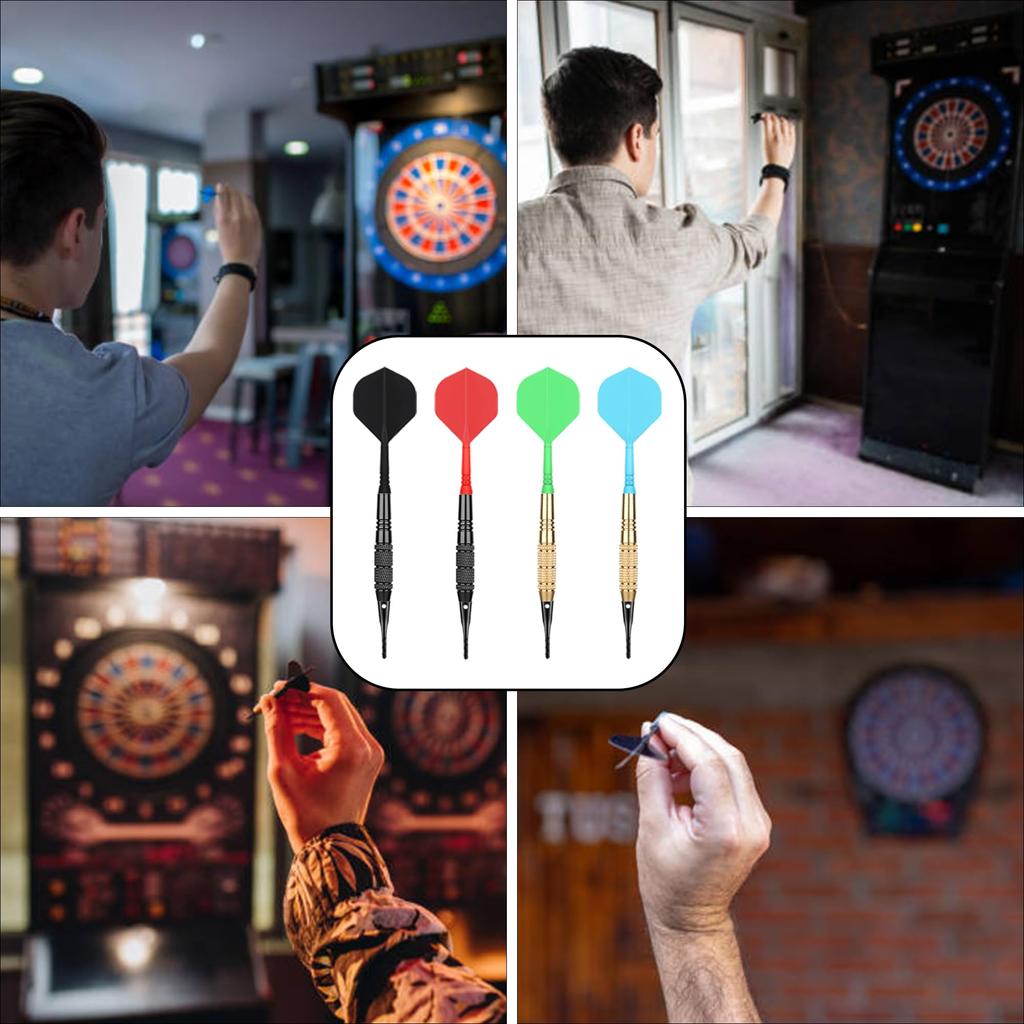 CyeeLife Plastic Tip Darts – 12-Point Darts for Electronic Dartboards, 18g