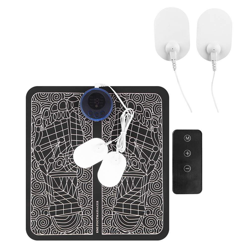 EMS Foot Massager Mat Electronic Foot Stimulator Improve Circulation Muscle Relaxation with 8 Modes &19 Levels for Men Women