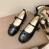 Black Shallow Mouth Flat Single Shoes Female Summer Wind Retro Mary Jane Female Shoes Fashionable and Comfortable