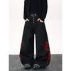 Unisex High Waist Barrel Jeans Loose Fit Streetwear Wide Leg Jeans Vintage American Zip Fly Stretch Denim Trousers