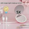 Foldable LED Magnifying Makeup Mirror - 2x, 5x, 10x