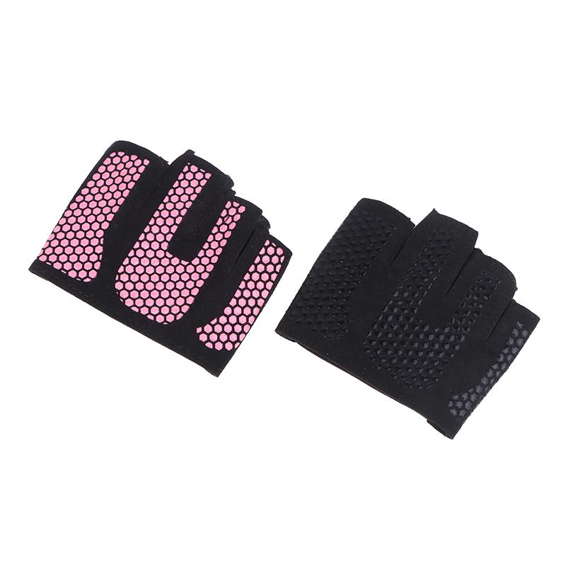 Gym Fitness Four-Finger Half Finger Gloves Silicone Workout Glove Pull Up Power Weight Lifting Grips Hand Plam Protector
