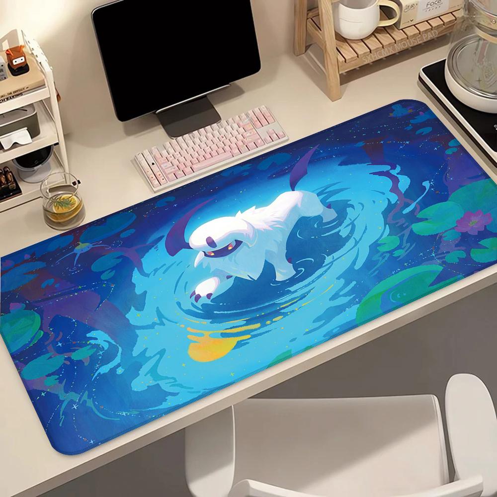 Large Gaming Mouse Pad with HD Print P-Pokemons Absol Design for PC Computer Keyboard Desk Mat Carpet Table Accessories