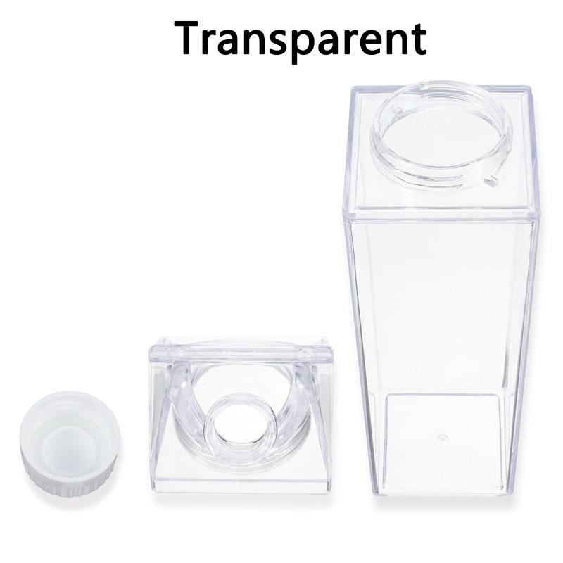 

Кухонные герметичные креативные прозрачные бутылки для воды, посуда для напитков, уличные альпинистские туры, кемпинговые детские и мужские бутылки с молоком и водой 500ML прозрачный