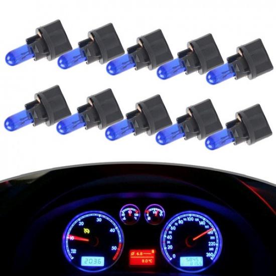 10pcs Blue T5 SMD Car LED Dashboard trument Interior Light Bulb Accessories