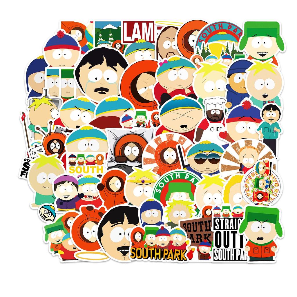 50 South Park Graffiti Cartoon Stickers: Creative DIY for Skateboards and Luggage