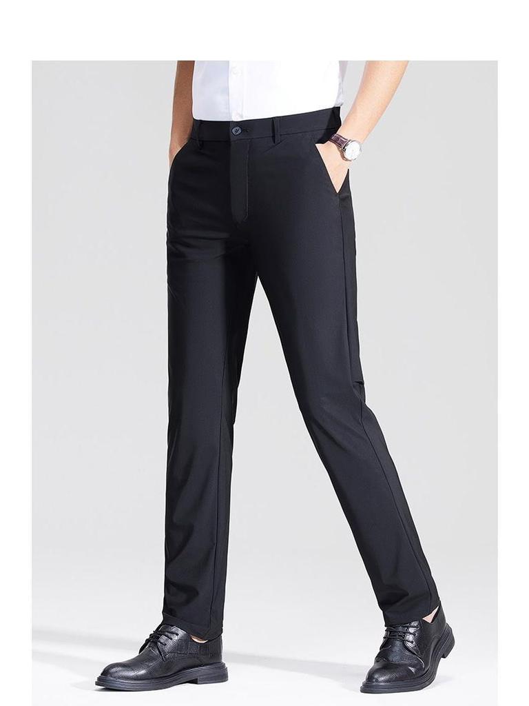 2026 Men's High-End Spring/Summer Water-Resistant Stretch Casual Trousers with Ice-Silk Cool Touch