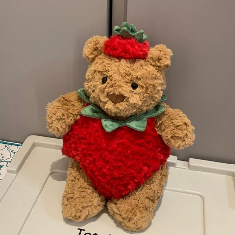 Orso Bartolomeo Peluche Fragola Con Imbottitura in Cotone PP Per Bambini e Collezionisti