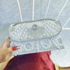 2025 Luxury High-end Big Pearl Colorful Diamond Wedding Evening Clutch Bag New Fashion Rhinestone Handbags Designer Shoulder Bag