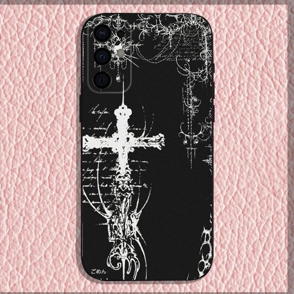 Gothic Cyber Sigil Phone Case For Samsung S25,S24,S21,S22,S23,S30,Ultra,S20,Plus,Fe,Lite,Note,10,9,5G Black Cover